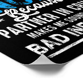 Grappig Uncle Gift Shirt, Uncle Partner in Crime Poster (Hoek)