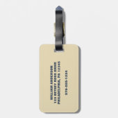 Grappig Uncle Sam Patriotic Custom Bericht Bagagelabel (Achterkant verticaal)