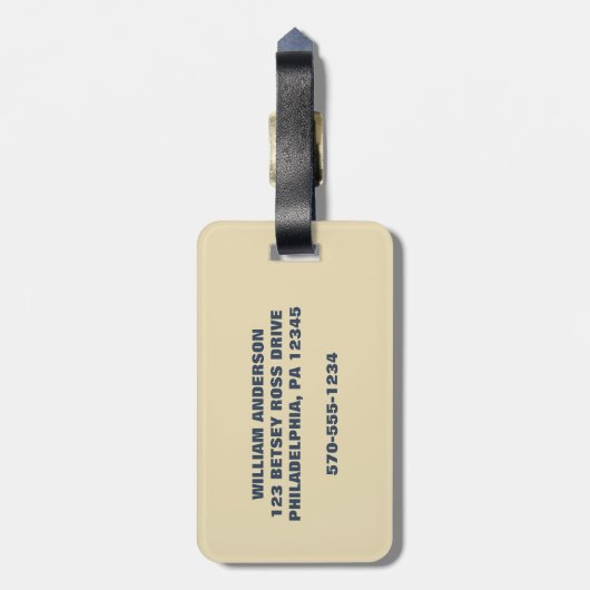 Grappig Uncle Sam Patriotic Custom Bericht Bagagelabel (Achterkant verticaal)