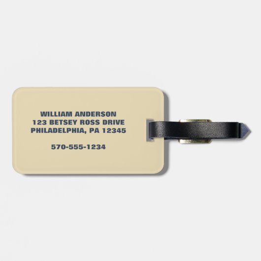 Grappig Uncle Sam Patriotic Custom Bericht Bagagelabel (Achterkant horizontaal)