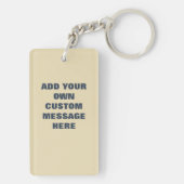 Grappig Uncle Sam Patriotic Custom Bericht Sleutelhanger (achterkant)