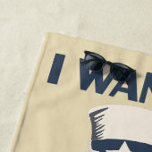 Grappig Uncle Sam Patriotic Custom Bericht Strandlaken (In situ)