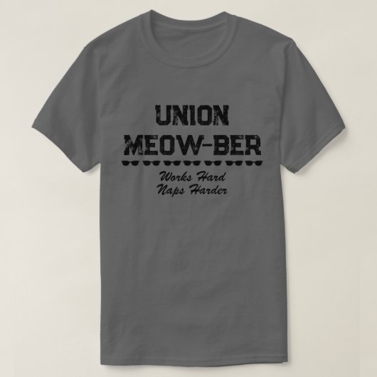 Grappig Unie Meow-ber T-shirt (Design voorkant)