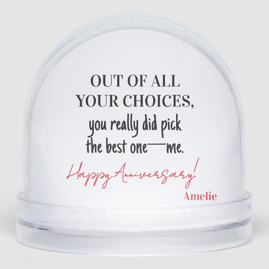 Grappig uniek cadeau voor vriend of man sneeuwbol (Voorkant)