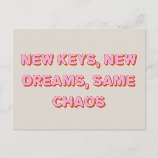 Grappig uniek citaat We verhuisden nieuw adres Sch Briefkaart (Voorkant)