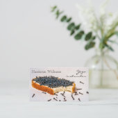 Grappig unieke yoga-instructeur aanpasbaar visitekaartje (Staand voorkant)