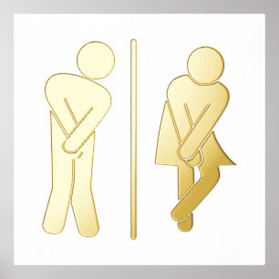 Grappig Unisex badkamerbord Folie Afdrukken
