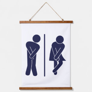 Grappig Unisex badkamerbord Hangend Wandkleed