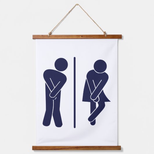 Grappig Unisex badkamerbord Hangend Wandkleed (Voorkant)