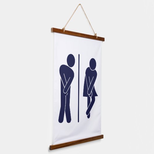Grappig Unisex badkamerbord Hangend Wandkleed (Gebogen)