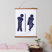 Grappig Unisex badkamerbord Hangend Wandkleed (Slaapkamer)