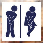 Grappig Unisex badkamerbord Raamsticker (Vel 2)