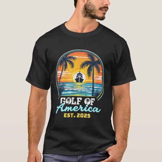 Grappig USA Amerika Shirt Golf van Amerika EST 202 (Voorkant)
