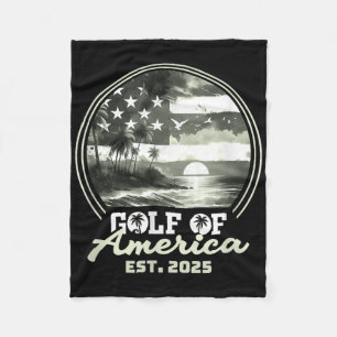 Grappig USA Amerika Shirt Golf van Amerika EST 202 Fleece Deken