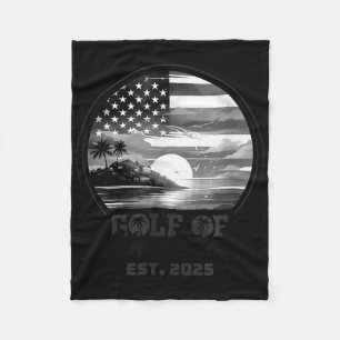 Grappig USA Amerika Shirt Golf van Amerika EST 202 Fleece Deken