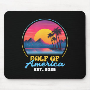 Grappig USA Amerika Shirt Golf van Amerika EST 202 Muismat