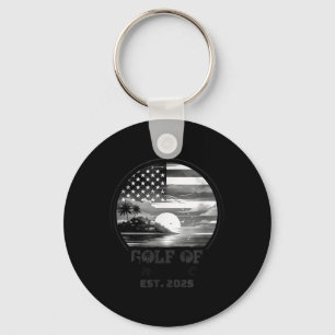 Grappig USA Amerika Shirt Golf van Amerika EST 202 Sleutelhanger
