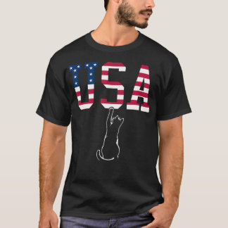 Grappig USA Cat Shirt Grappig USA Shirt USA Kitten