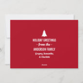 Grappig uw kerstfoto met een deer Custom Pic Feestdagenkaart (Achterkant)