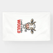 Grappig Vaarzenkoe Vintage Gravure Shirt Ontwerp_1 Spandoek (Horizontaal)