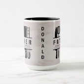 Grappig vader papa Beige en zwart Two Tone Mok (Midden)