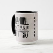 Grappig vader papa Beige en zwart Two Tone Mok (Voorkant links)