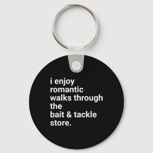 Grappig vader shirt romantische wandelingen vissen sleutelhanger