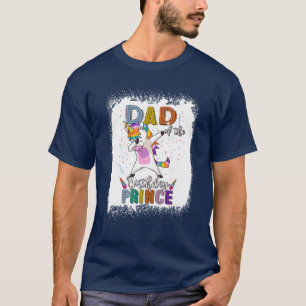 Grappig vader van de Birthday Prince Funny Unicorn T-shirt