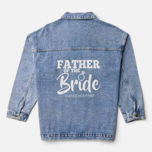 Grappig vader van de Bride Fatherly-liefhebber Denim Jacket (Achterkant)