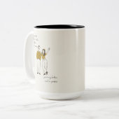 Grappig Vaderdag cadeau Tweekleurige Koffiemok (Voorkant links)