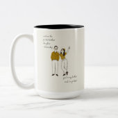 Grappig Vaderdag cadeau Tweekleurige Koffiemok (Links)