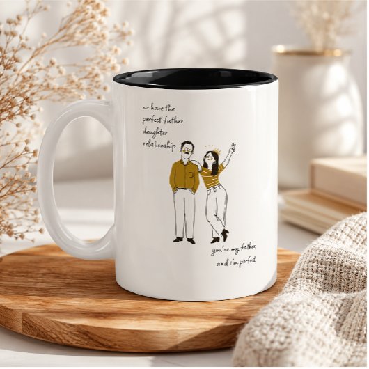 Grappig Vaderdag cadeau Tweekleurige Koffiemok