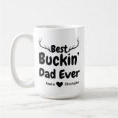 Grappig Vaderdag Gift Best Buckin Dad ruig Koffiemok (Links)