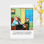 Grappig Vaderdag Humor Wenskaart Kaart (Gele Bloem)