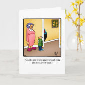 Grappig Vaderdag Humor Wenskaart Kaart (Gele Bloem)