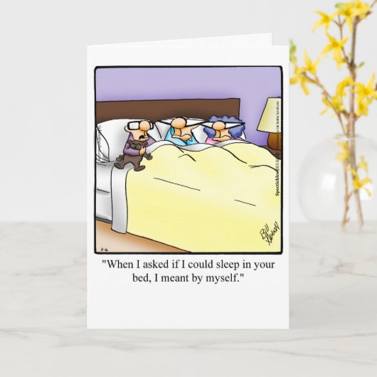 Grappig Vaderdag Humor Wenskaart Kaart (Gele Bloem)