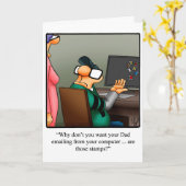 Grappig Vaderdag Humor Wenskaart Kaart (Gele Bloem)