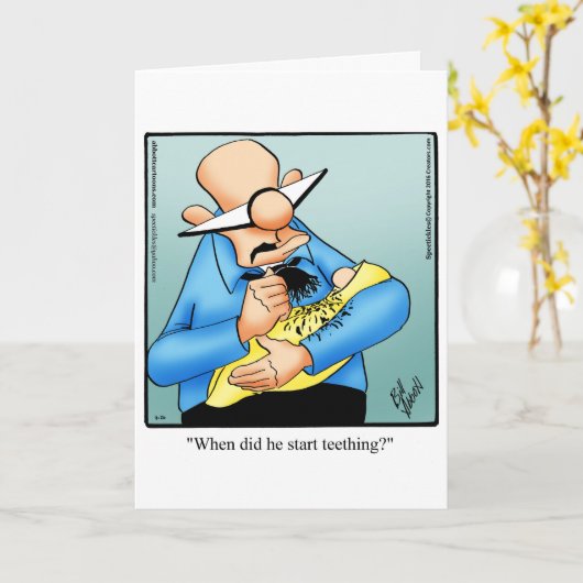 Grappig Vaderdag humor Wenskaart Kaart (Gele Bloem)