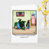 Grappig Vaderdag Humor Wenskaart Kaart (Gele Bloem)