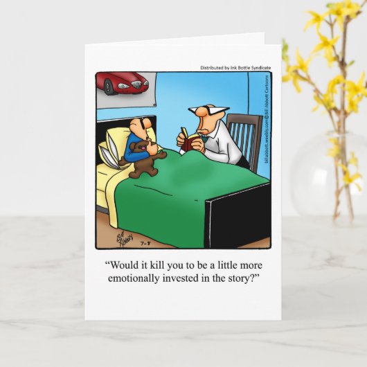 Grappig Vaderdag Humor Wenskaart Kaart (Gele Bloem)