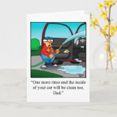 Grappig Vaderdag Humor Wenskaart Kaart (Gele Bloem)