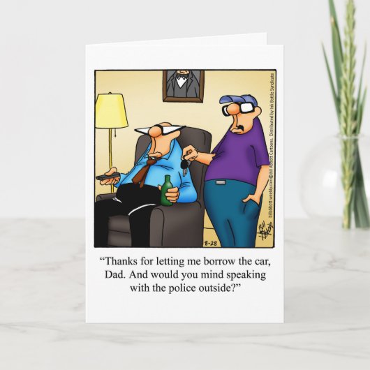 Grappig Vaderdag Humor Wenskaart Kaart (Voorkant)