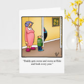 Grappig Vaderdag Humor Wenskaart Kaart (Gele Bloem)