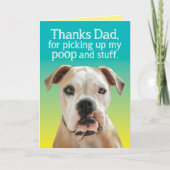 Grappig Vaderdag Kaart Dank u wel van de hond (Voorkant)