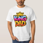 GRAPPIG VADERDAG KING PAPA T-SHIRT (Voorkant)