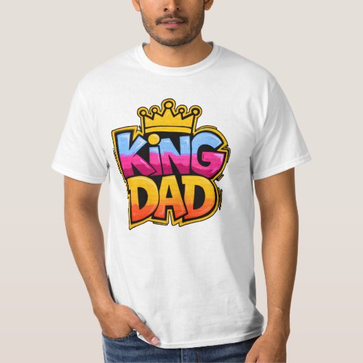 GRAPPIG VADERDAG KING PAPA T-SHIRT (Voorkant)