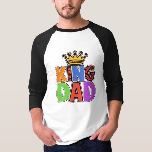GRAPPIG VADERDAG KING PAPA T-SHIRT (Voorkant)