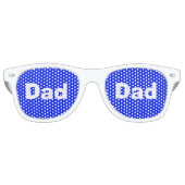 Grappig Vaderdag papa blauw wit 4alan Retro Zonnebril (Voorkant)