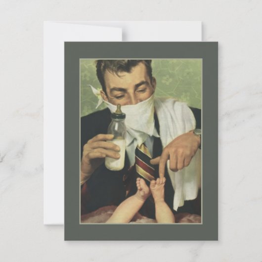 Grappig Vaderdag Papa die Diapers verandert (Voorkant)