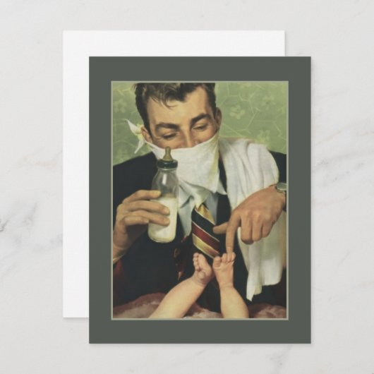 Grappig Vaderdag Papa die Diapers verandert (Voorkant / Achterkant)